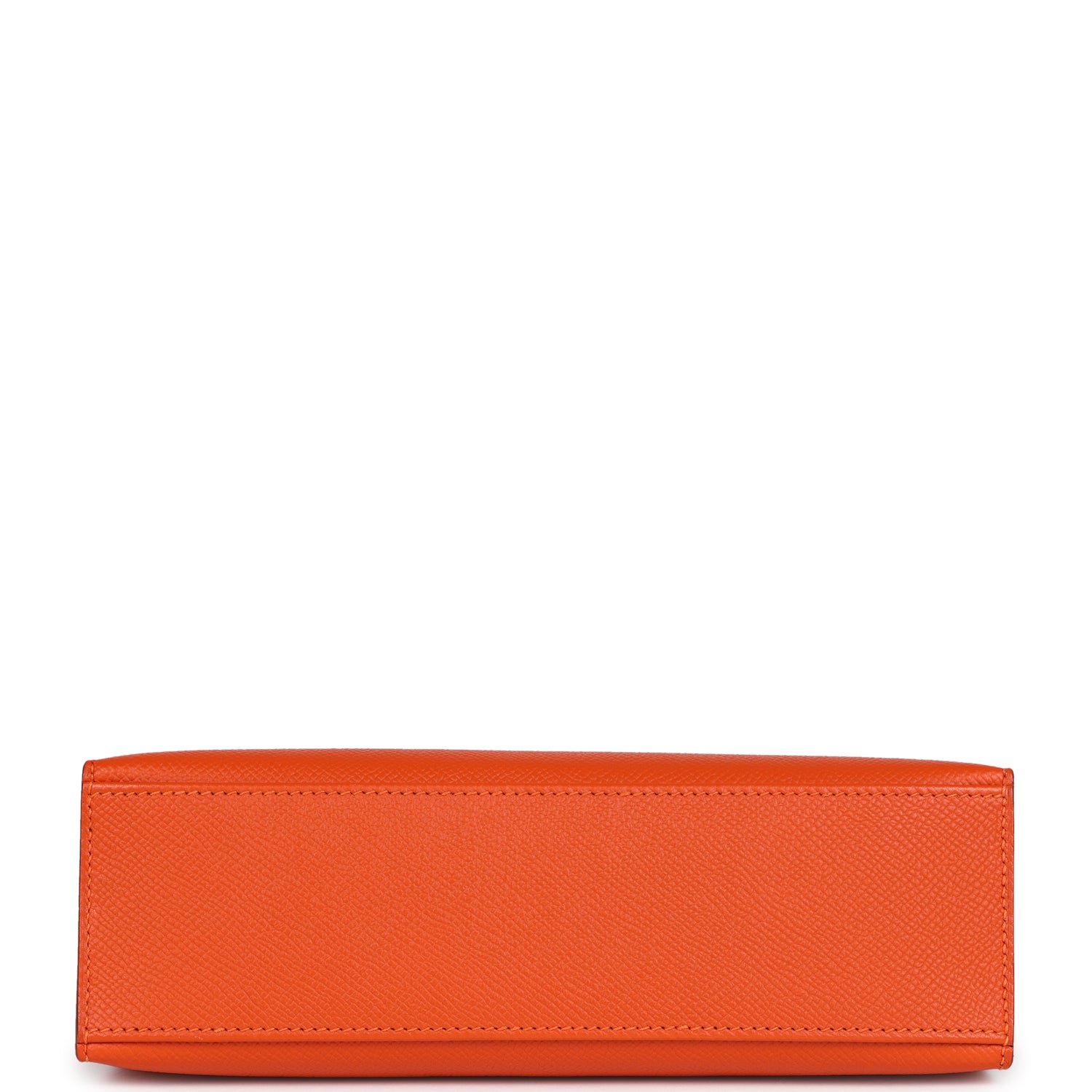 Hermes Kelly Pochette Feu Epsom Palladium Hardware - Exclusu