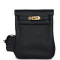 Hermes Mini Kelly Jump Backpack Black Swift Gold Hardware - Exclusu