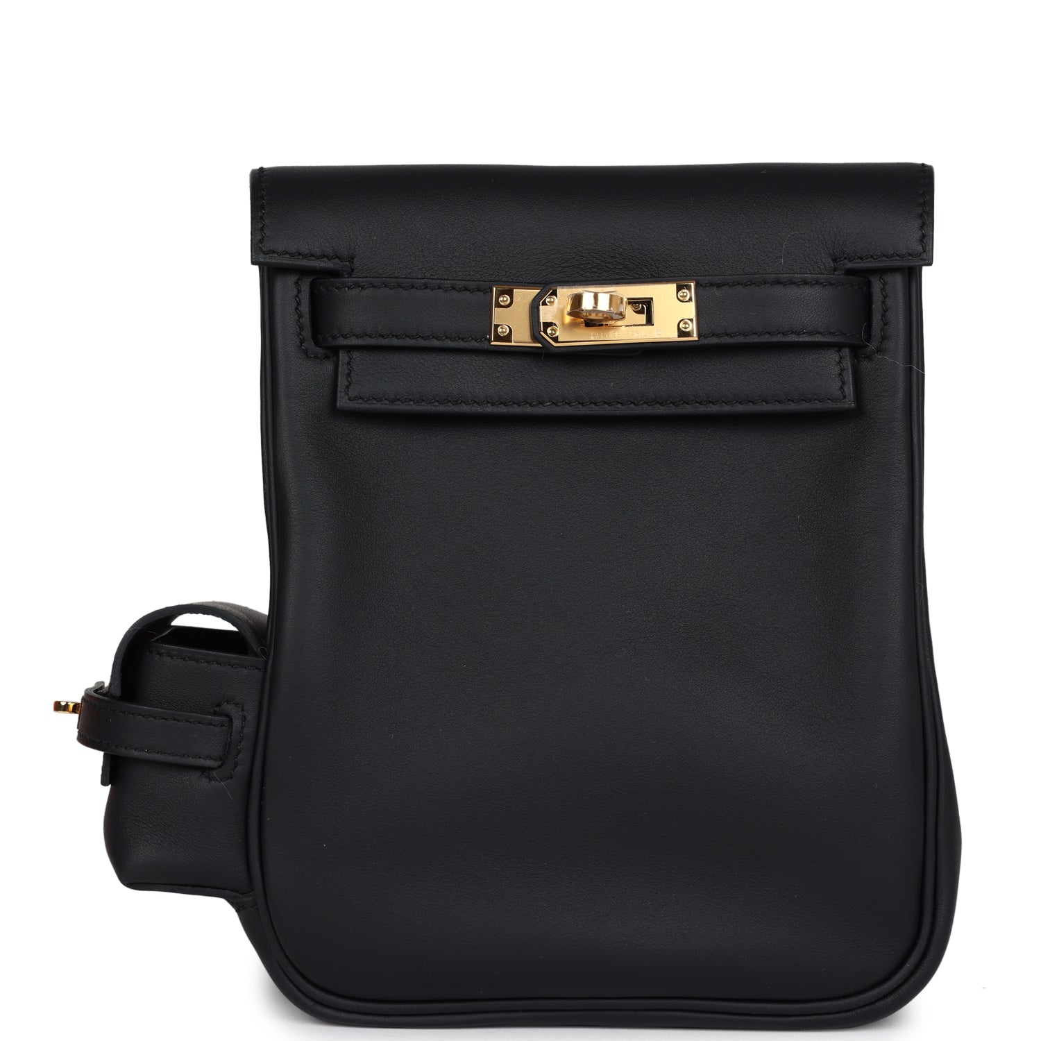 Hermes Mini Kelly Jump Backpack Black Swift Gold Hardware - Exclusu