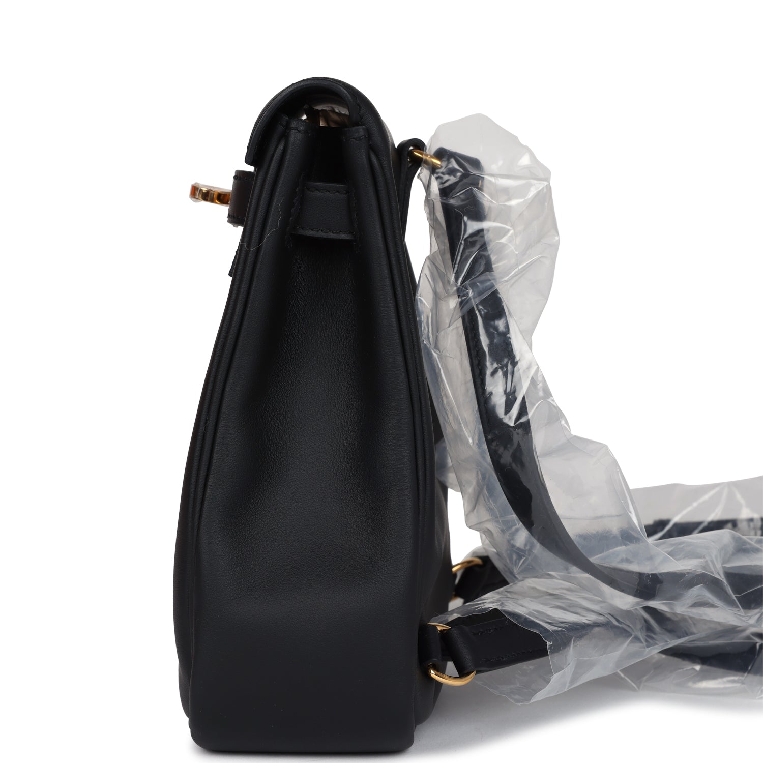 Hermes Mini Kelly Jump Backpack Black Swift Gold Hardware - Exclusu
