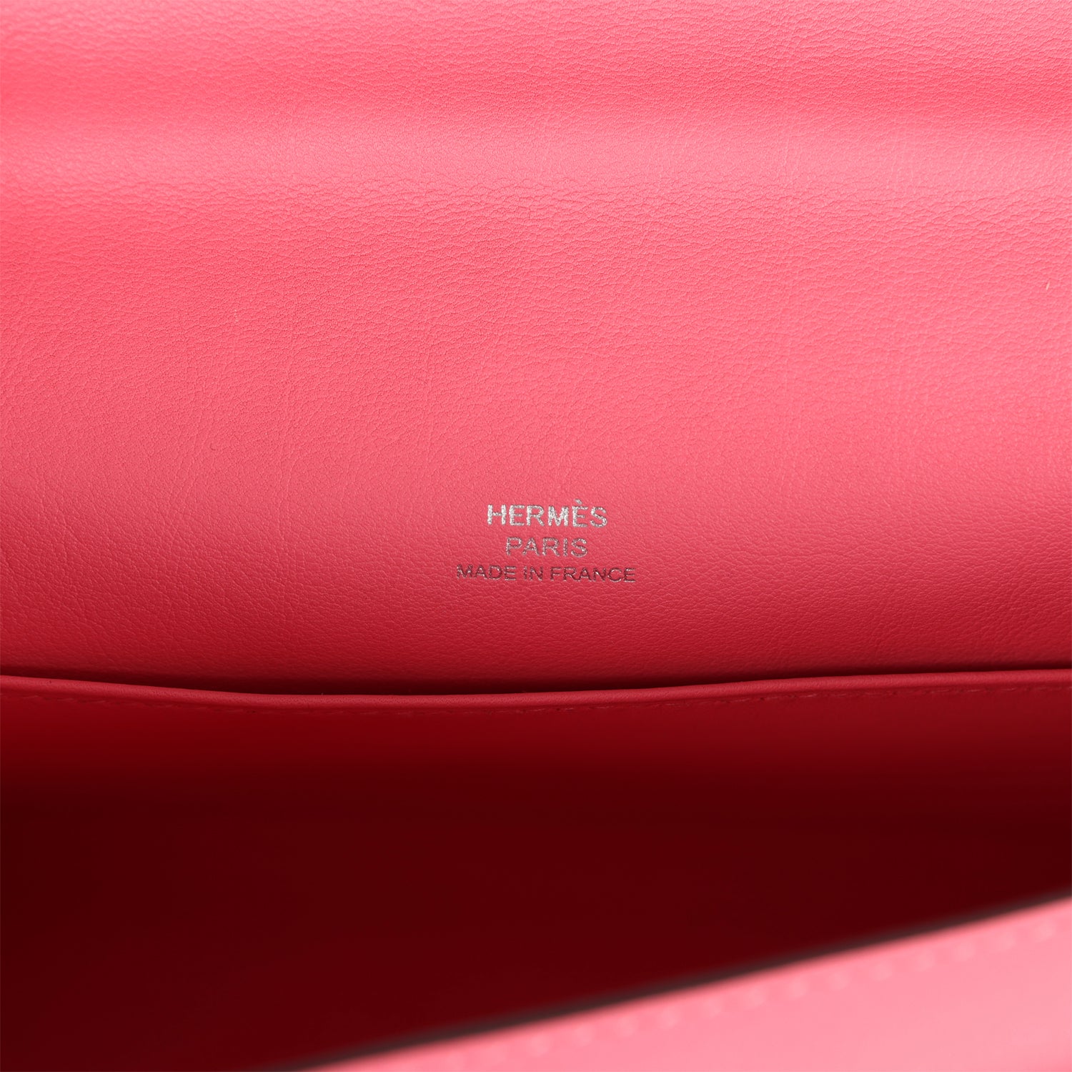 Hermes Kelly Pochette Rose Azalee Swift Palladium Hardware - Exclusu
