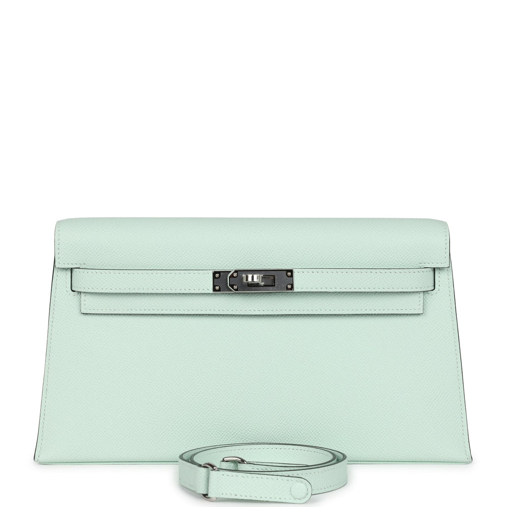 Hermes Kelly Elan Vert Peppermint Epsom Palladium Hardware - Exclusu