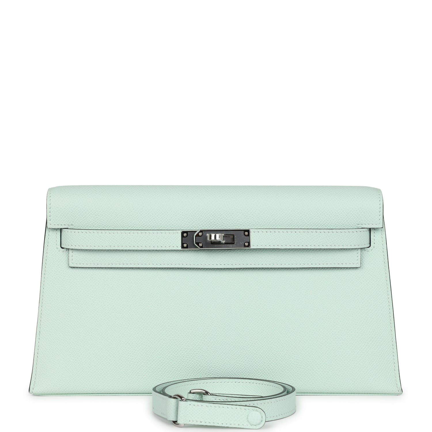 Hermes Kelly Elan Vert Peppermint Epsom Palladium Hardware - Exclusu
