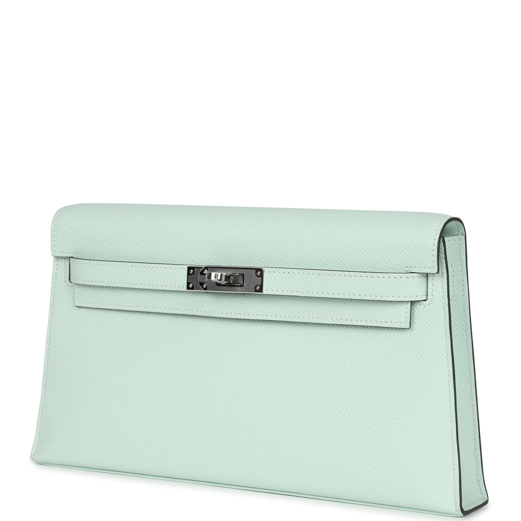 Hermes Kelly Elan Vert Peppermint Epsom Palladium Hardware - Exclusu