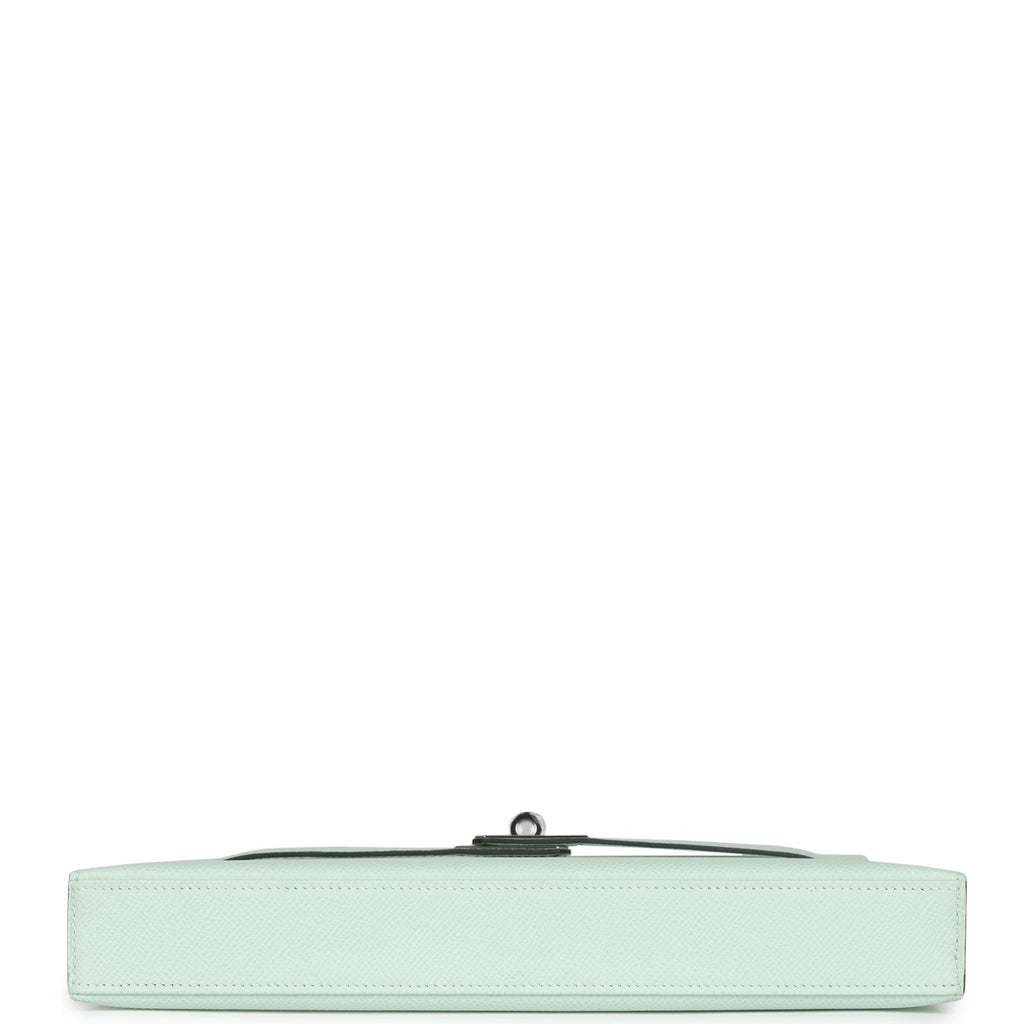 Hermes Kelly Elan Vert Peppermint Epsom Palladium Hardware - Exclusu