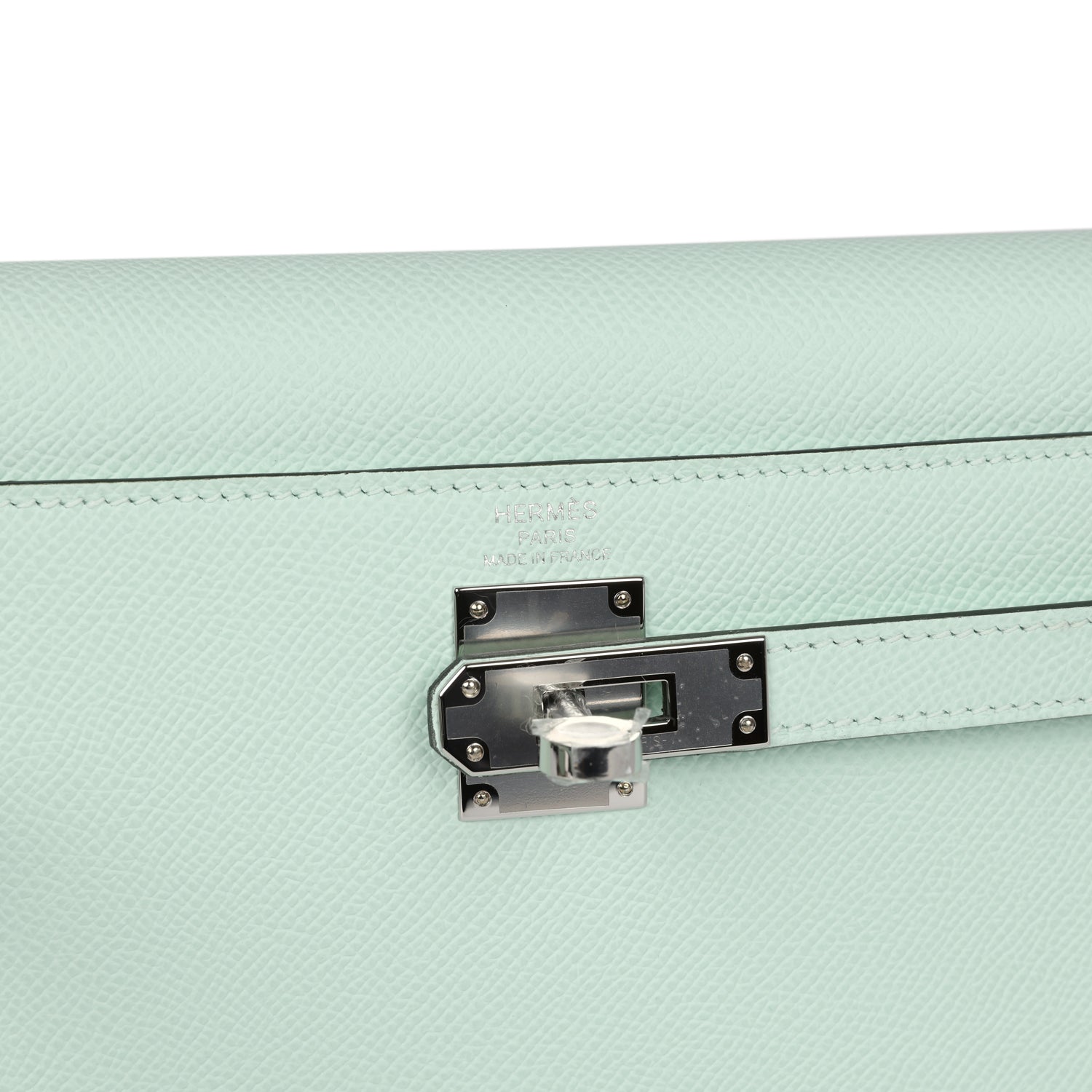 Hermes Kelly Elan Vert Peppermint Epsom Palladium Hardware - Exclusu