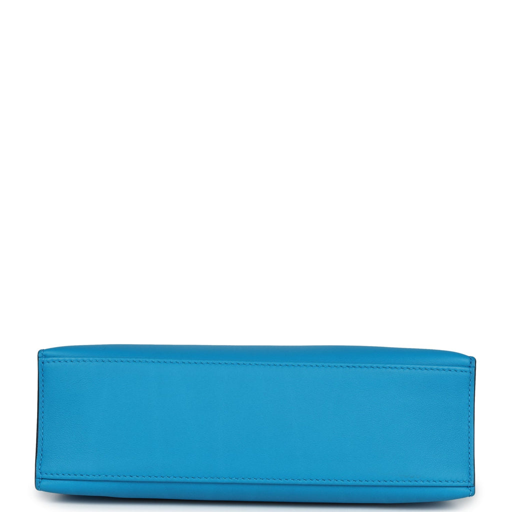 Hermes Kelly Pochette Bleu Frida Swift Gold Hardware - Exclusu