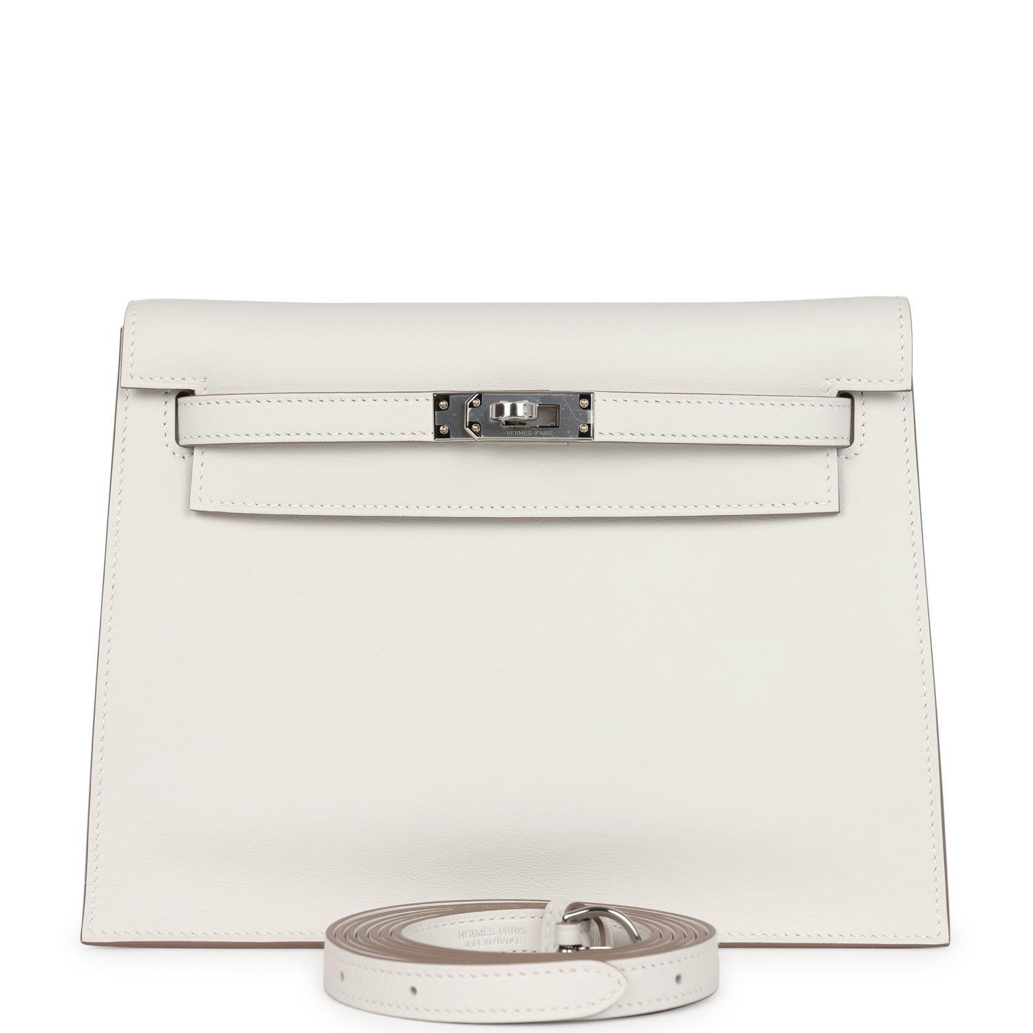 Hermes Kelly Danse Gris Pale Swift Palladium Hardware - Exclusu