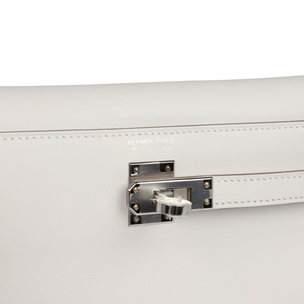 Hermes Kelly Danse Gris Pale Swift Palladium Hardware - Exclusu