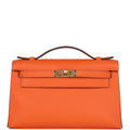 Hermes Kelly Pochette Orange Verso Swift Gold Hardware - Exclusu
