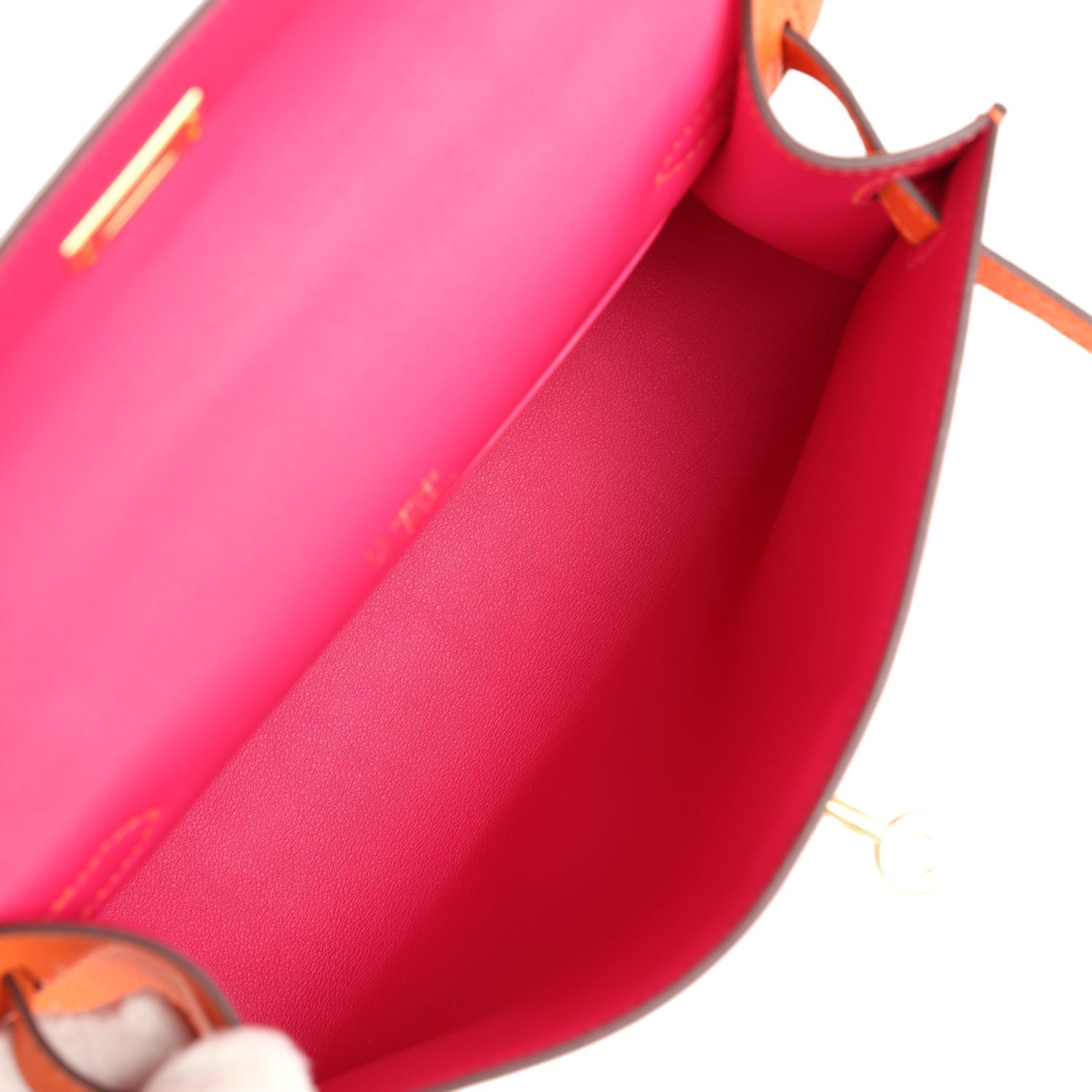 Hermes Kelly Pochette Orange Verso Swift Gold Hardware - Exclusu