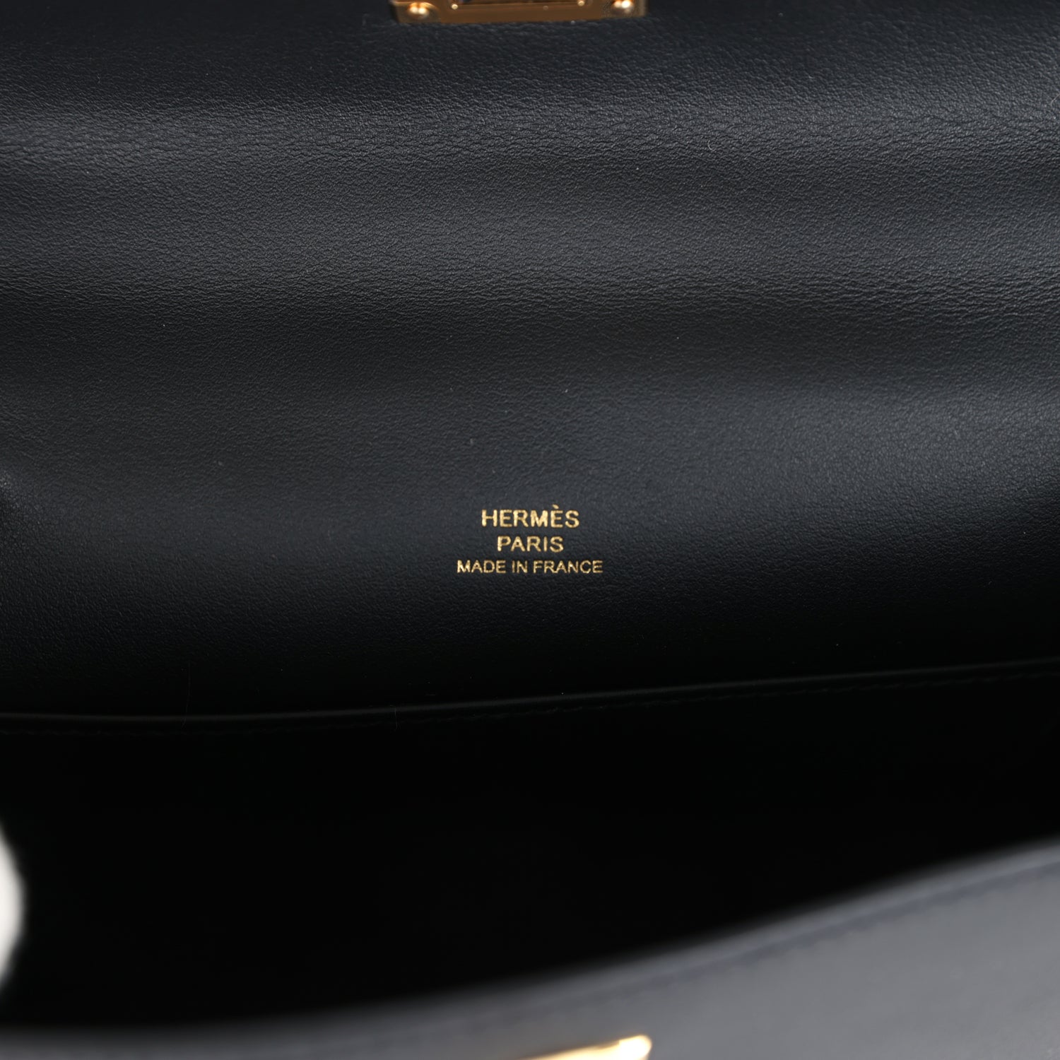 Hermes Kelly Pochette Black Swift Gold Hardware - Exclusu