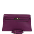 Hermes Kelly Elan Anemone Chevre Chamkila Permabrass Hardware - Exclusu