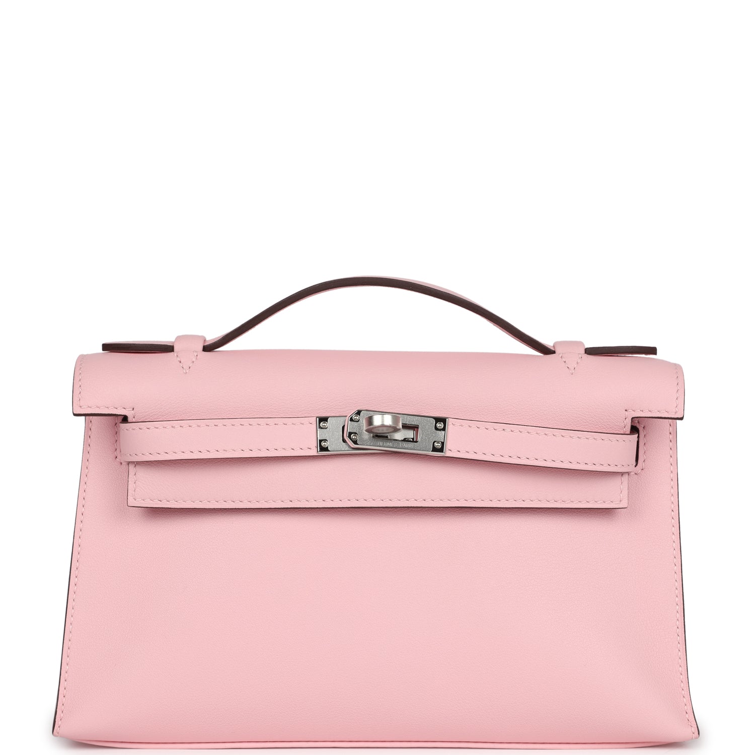 Hermes Kelly Pochette Rose Sakura Swift Palladium Hardware - Exclusu