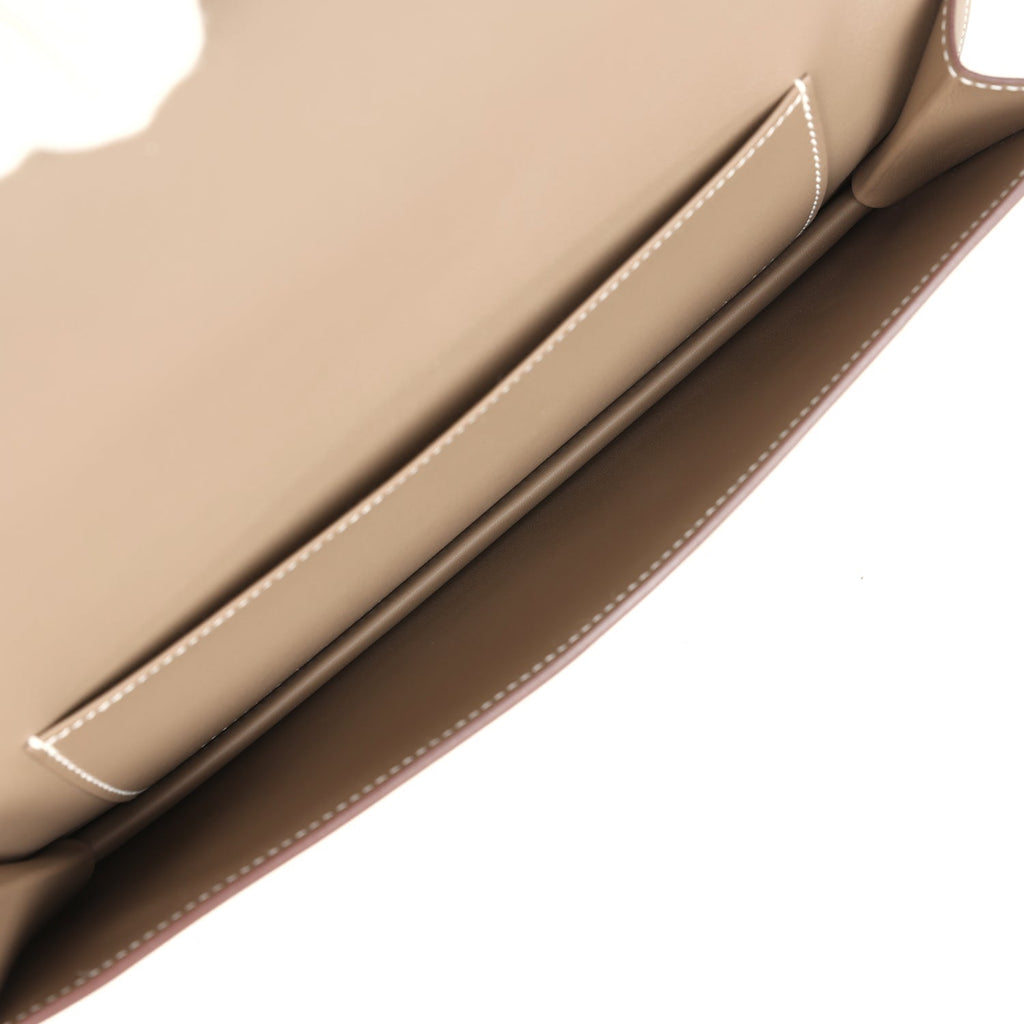 Hermes Shadow Kelly Cut Etoupe Swift - Exclusu