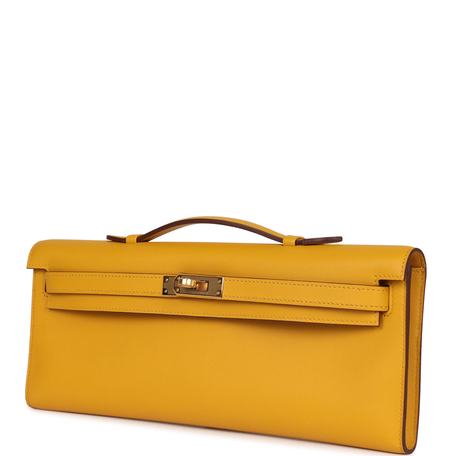 Hermes Kelly Cut Jaune Ambre Swift Gold Hardware - Exclusu