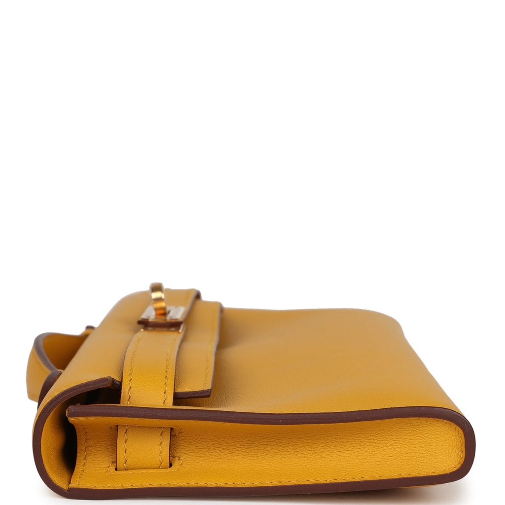 Hermes Kelly Cut Jaune Ambre Swift Gold Hardware - Exclusu