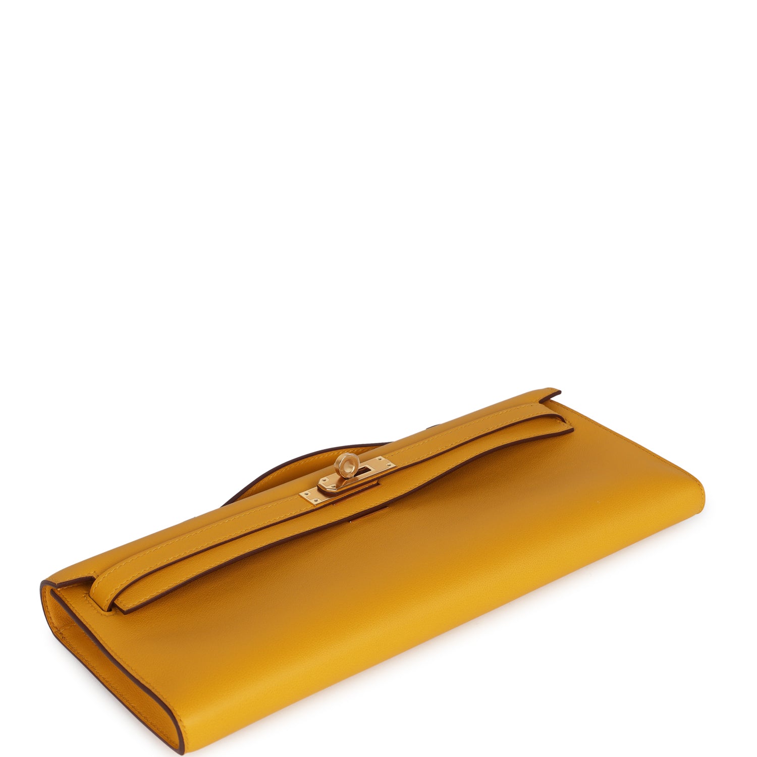 Hermes Kelly Cut Jaune Ambre Swift Gold Hardware - Exclusu