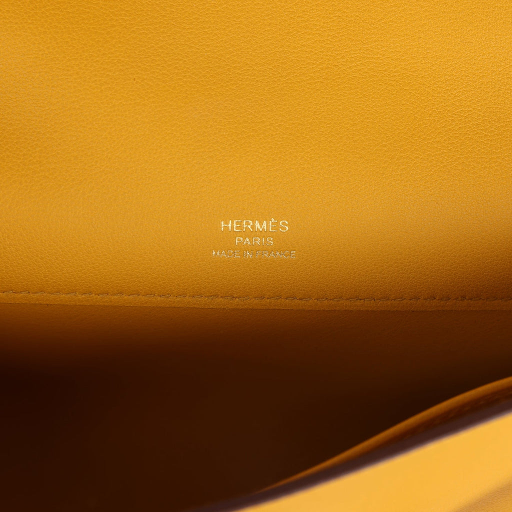 Hermes Kelly Cut Jaune Ambre Swift Gold Hardware - Exclusu