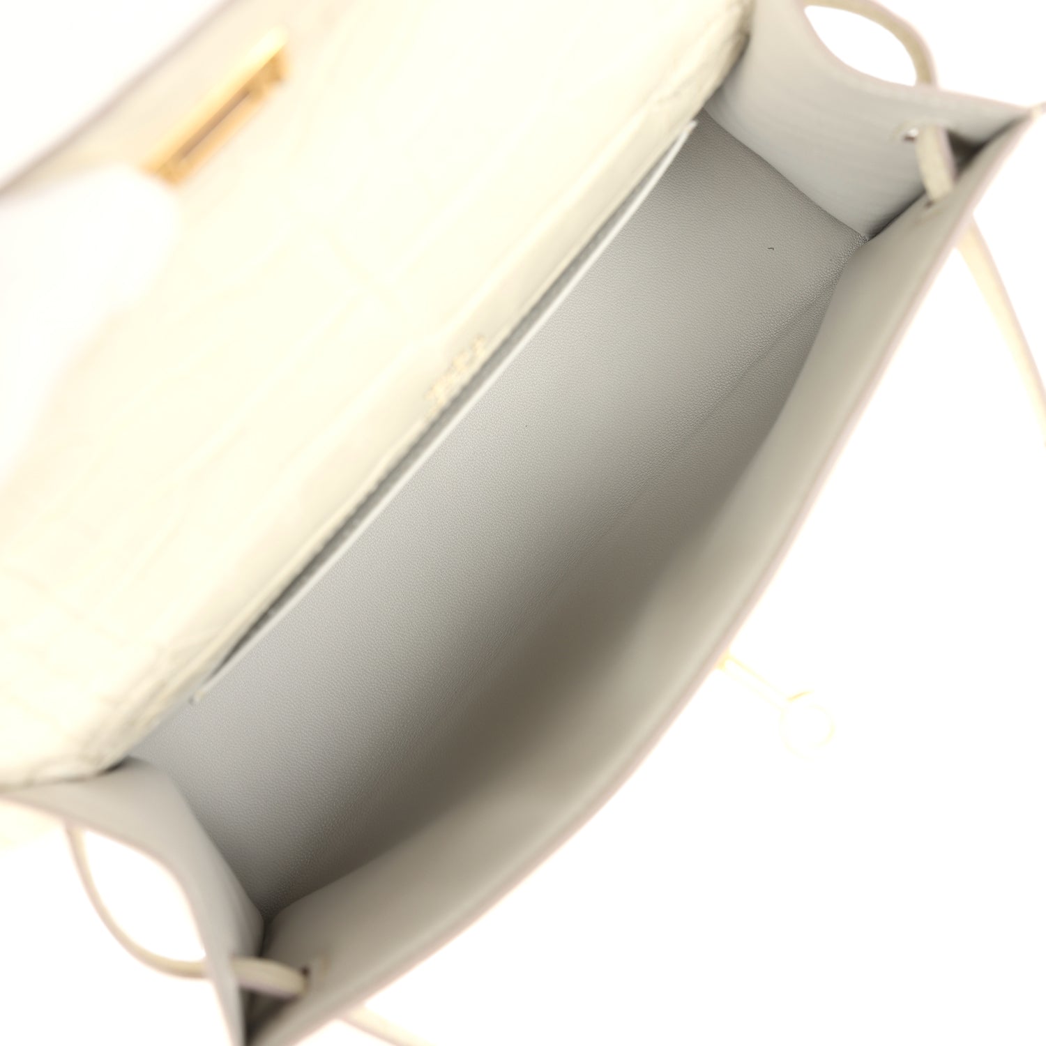 Hermes Kelly Pochette Beton Matte Alligator Gold Hardware - Exclusu