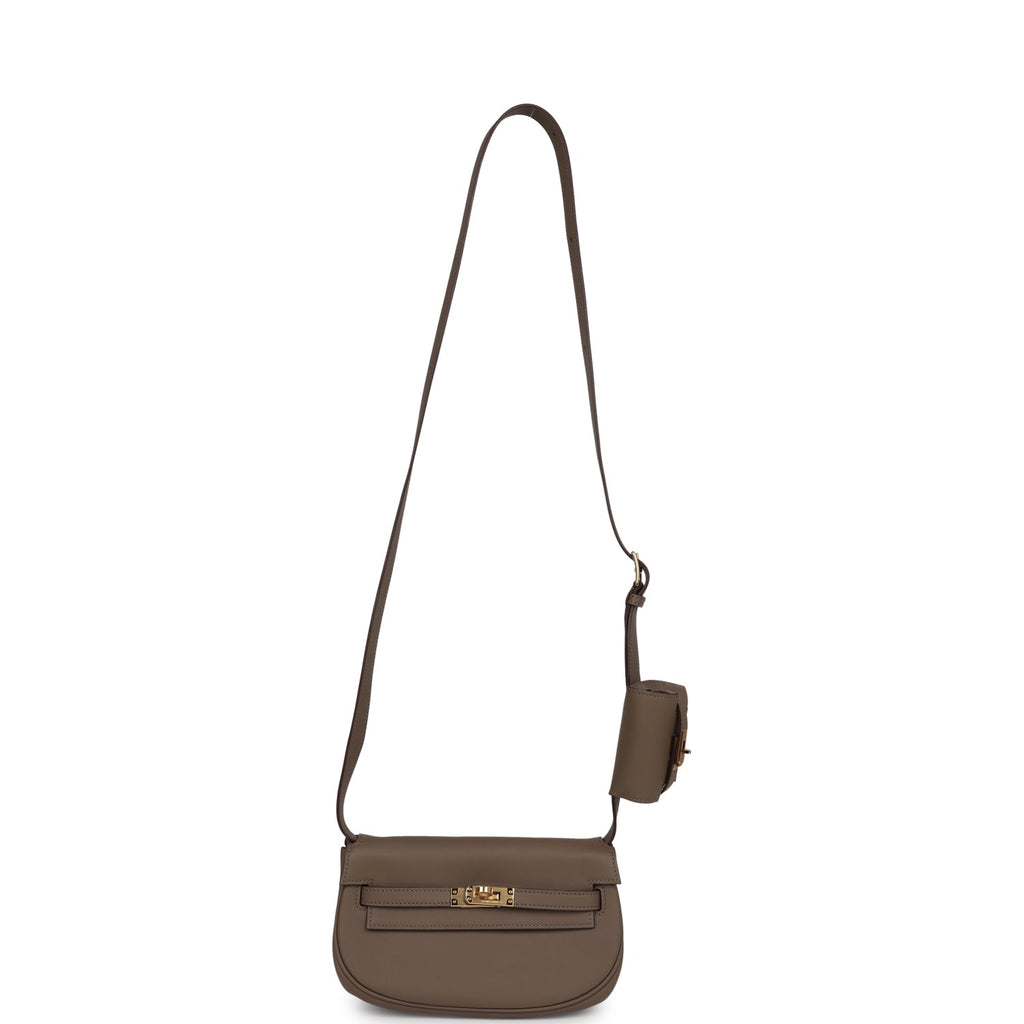 Hermes Kelly Moove Etoupe Swift Gold Hardware - Exclusu