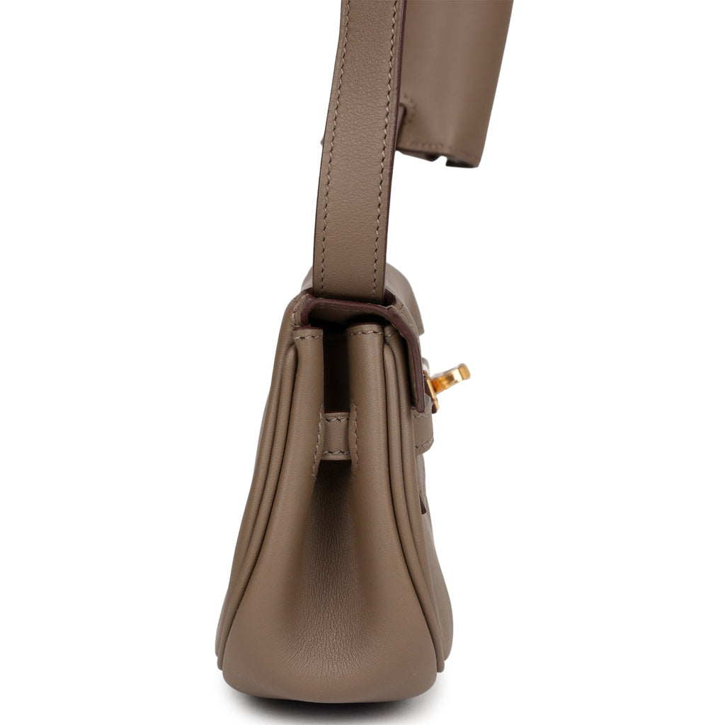 Hermes Kelly Moove Etoupe Swift Gold Hardware - Exclusu