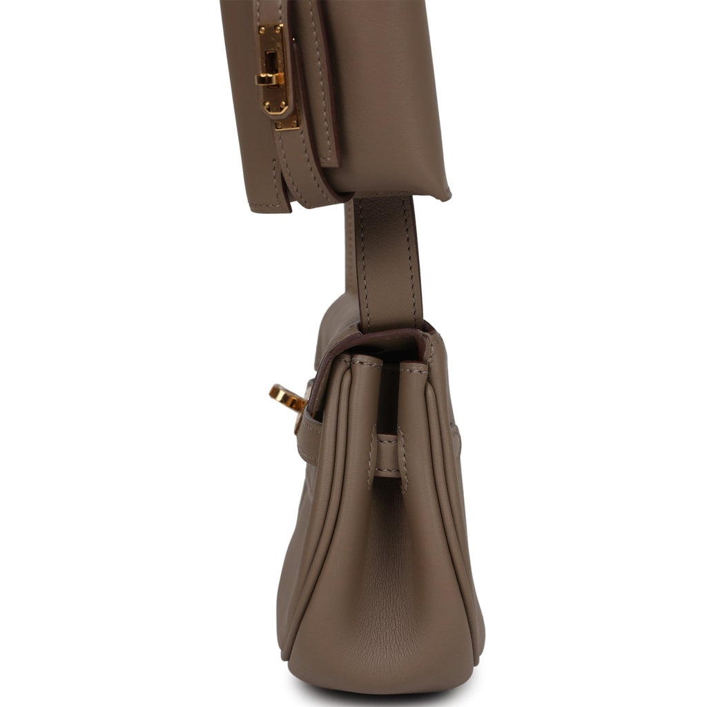 Hermes Kelly Moove Etoupe Swift Gold Hardware - Exclusu