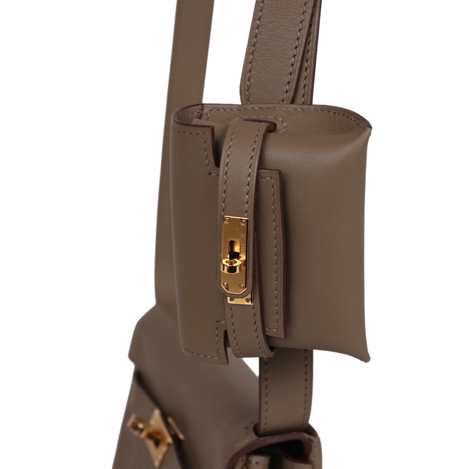 Hermes Kelly Moove Etoupe Swift Gold Hardware - Exclusu