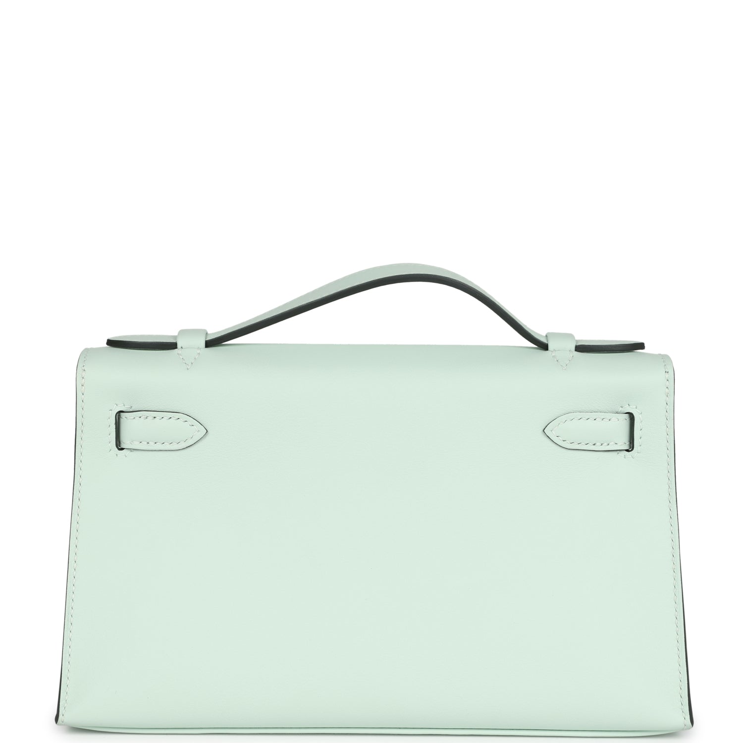 Hermes Kelly Pochette Vert Peppermint Swift Palladium Hardware - Exclusu
