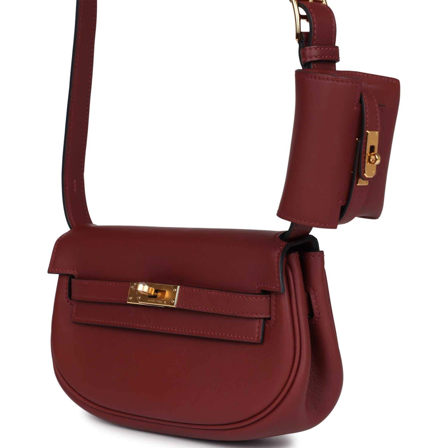 Hermes Kelly Moove Rouge H Swift Gold Hardware - Exclusu
