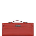 Hermes Kelly Cut Sanguine Swift Palladium Hardware - Exclusu
