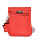 Hermes Mini Kelly Jump Backpack Orange Field Swift Palladium Hardware - Exclusu