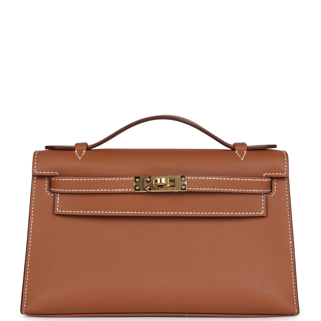 Hermes Kelly Pochette Gold Swift Gold Hardware - Exclusu