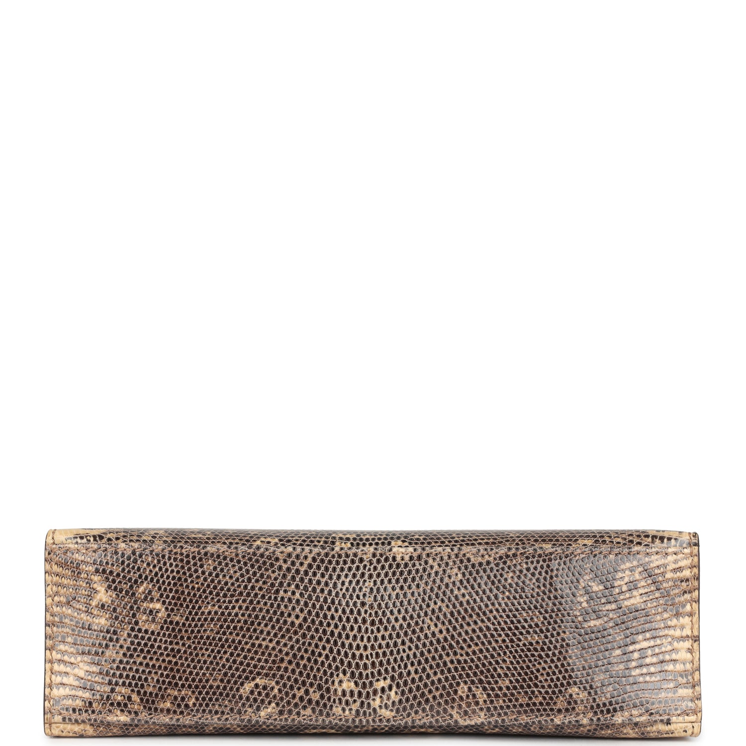 Hermes Kelly Pochette Desert Varanus Salvator Lizard Palladium Hardware - Exclusu