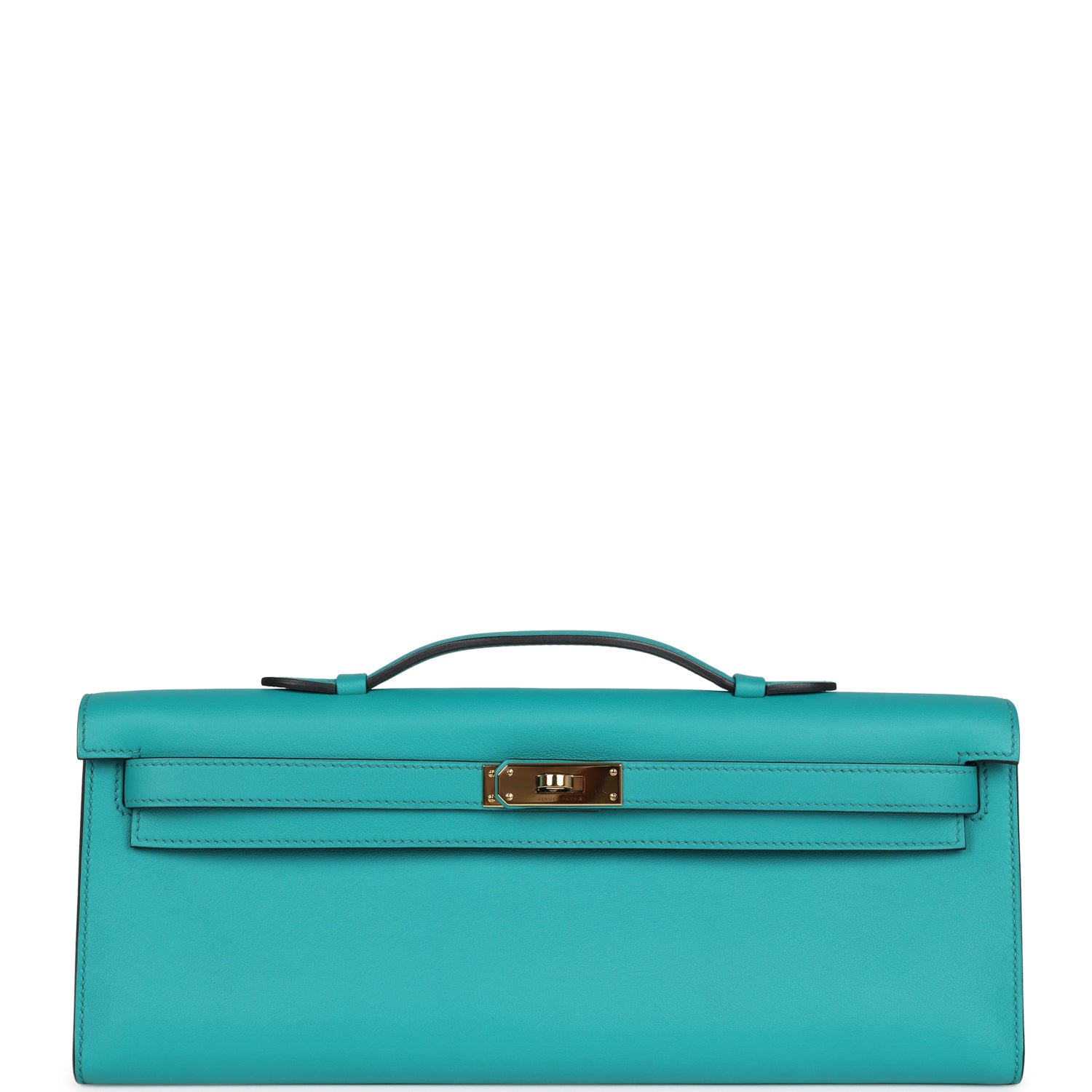 Hermes Kelly Cut Bleu Paon Swift Gold Hardware - Exclusu