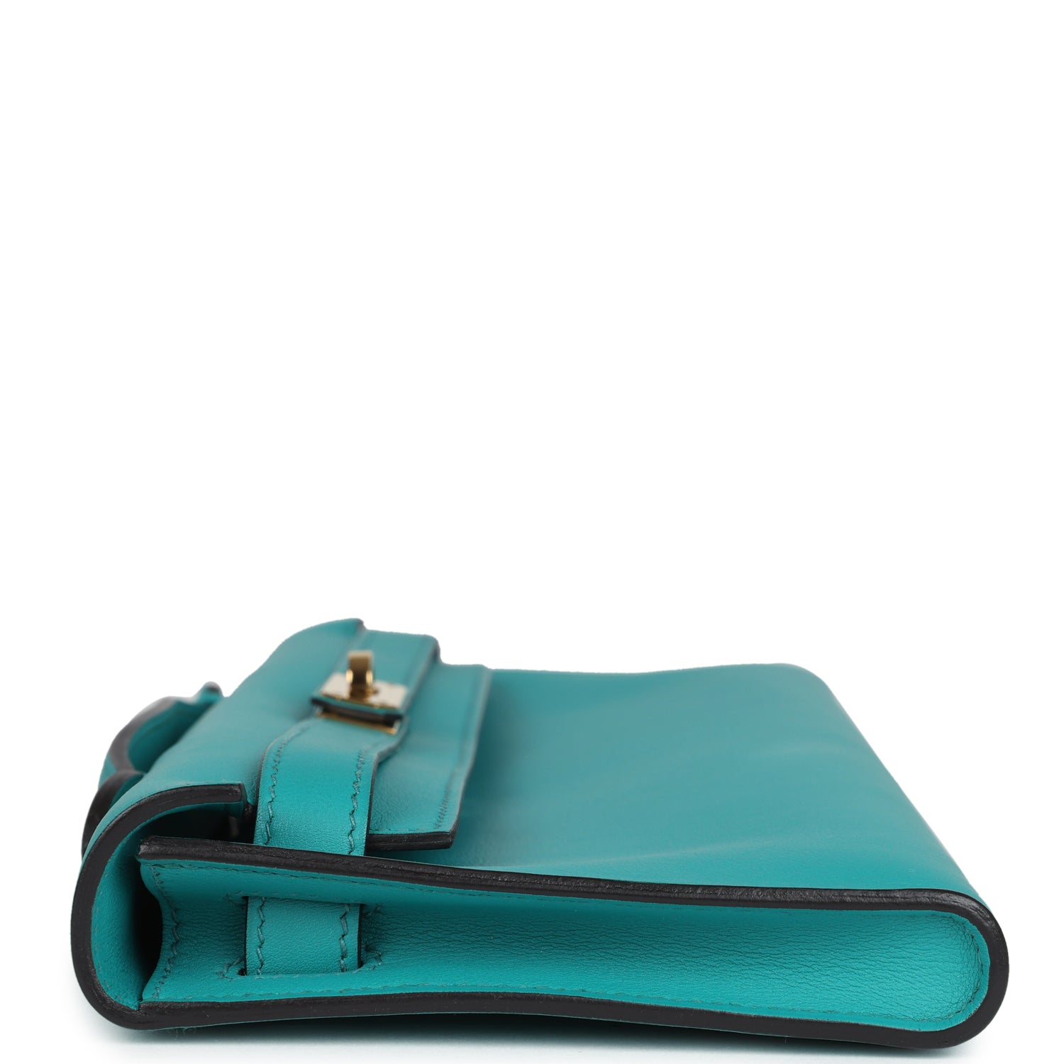 Hermes Kelly Cut Bleu Paon Swift Gold Hardware - Exclusu