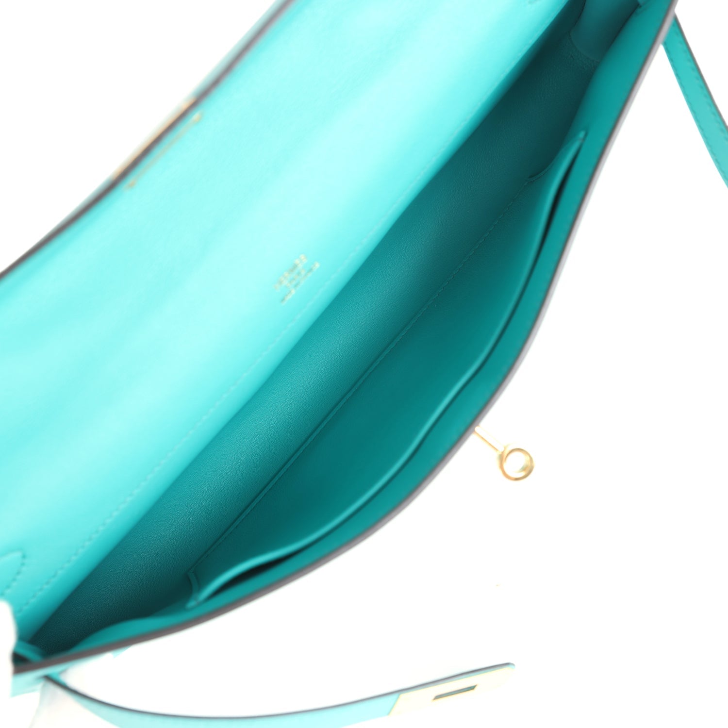 Hermes Kelly Cut Bleu Paon Swift Gold Hardware - Exclusu