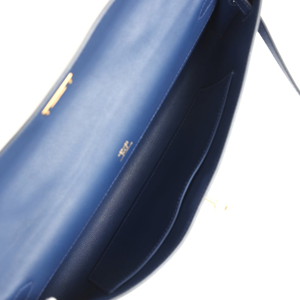 Hermes Kelly Cut Bleu Navy Swift Gold Hardware - Exclusu