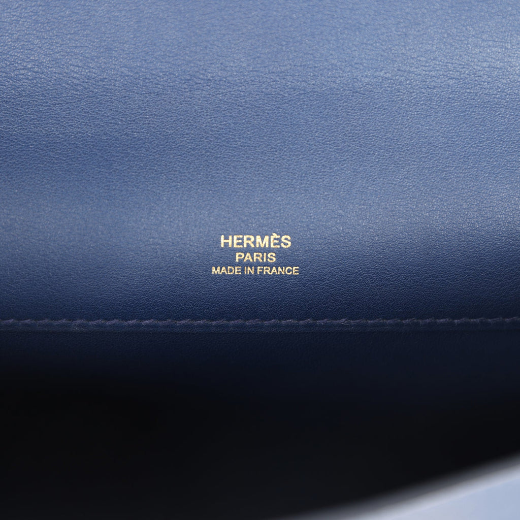 Hermes Kelly Cut Bleu Navy Swift Gold Hardware - Exclusu