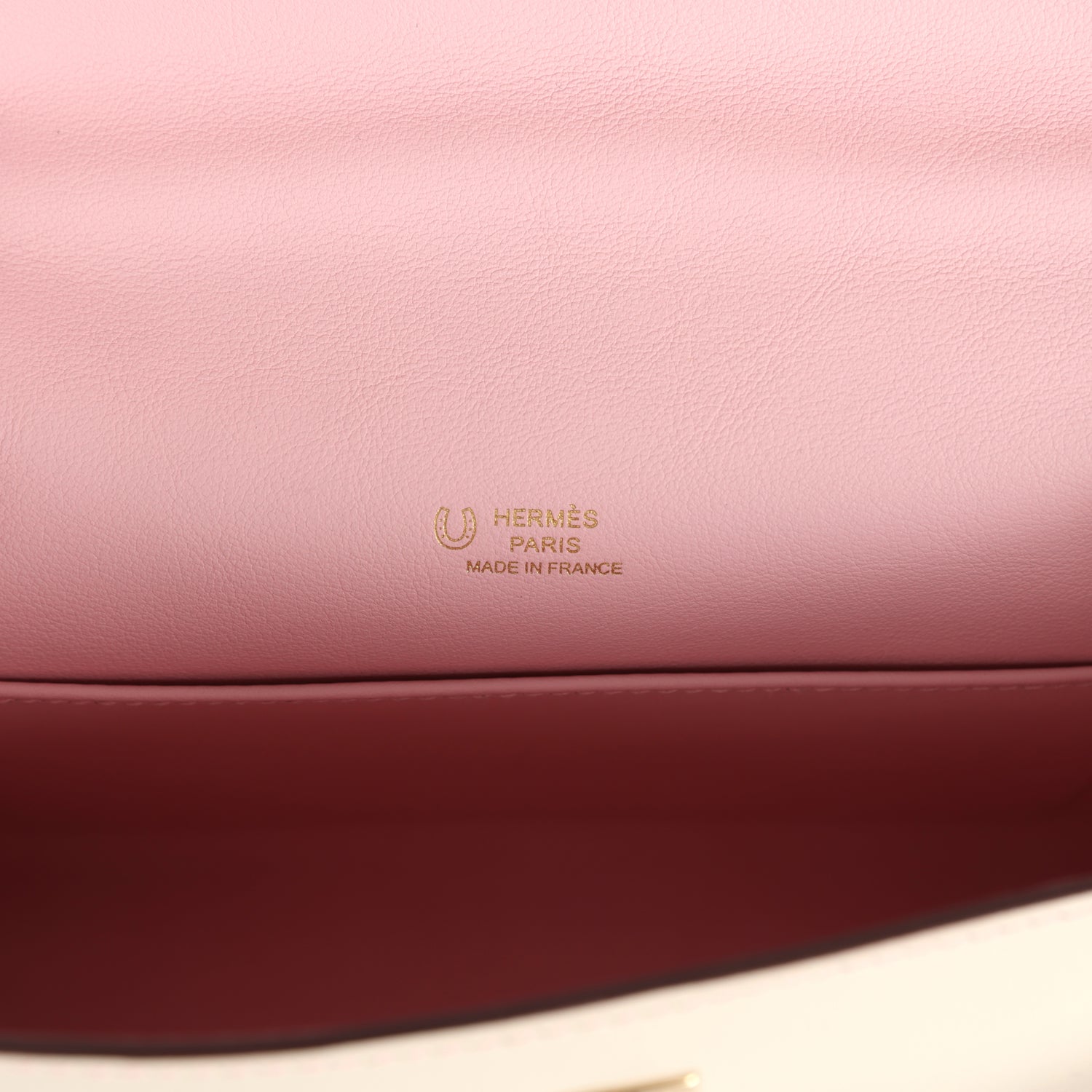 Hermes Special Order (HSS) Kelly Pochette Nata and Rose Sakura Swift Permabrass Hardware - Exclusu