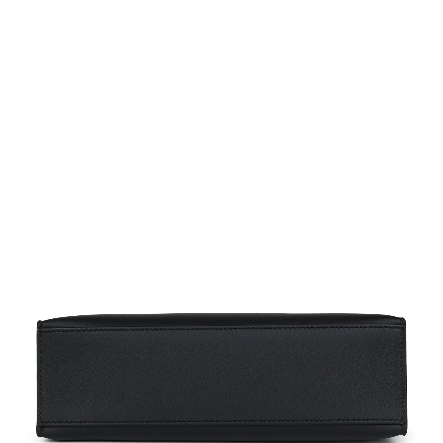 Hermes Kelly Pochette Black Swift Palladium Hardware - Exclusu