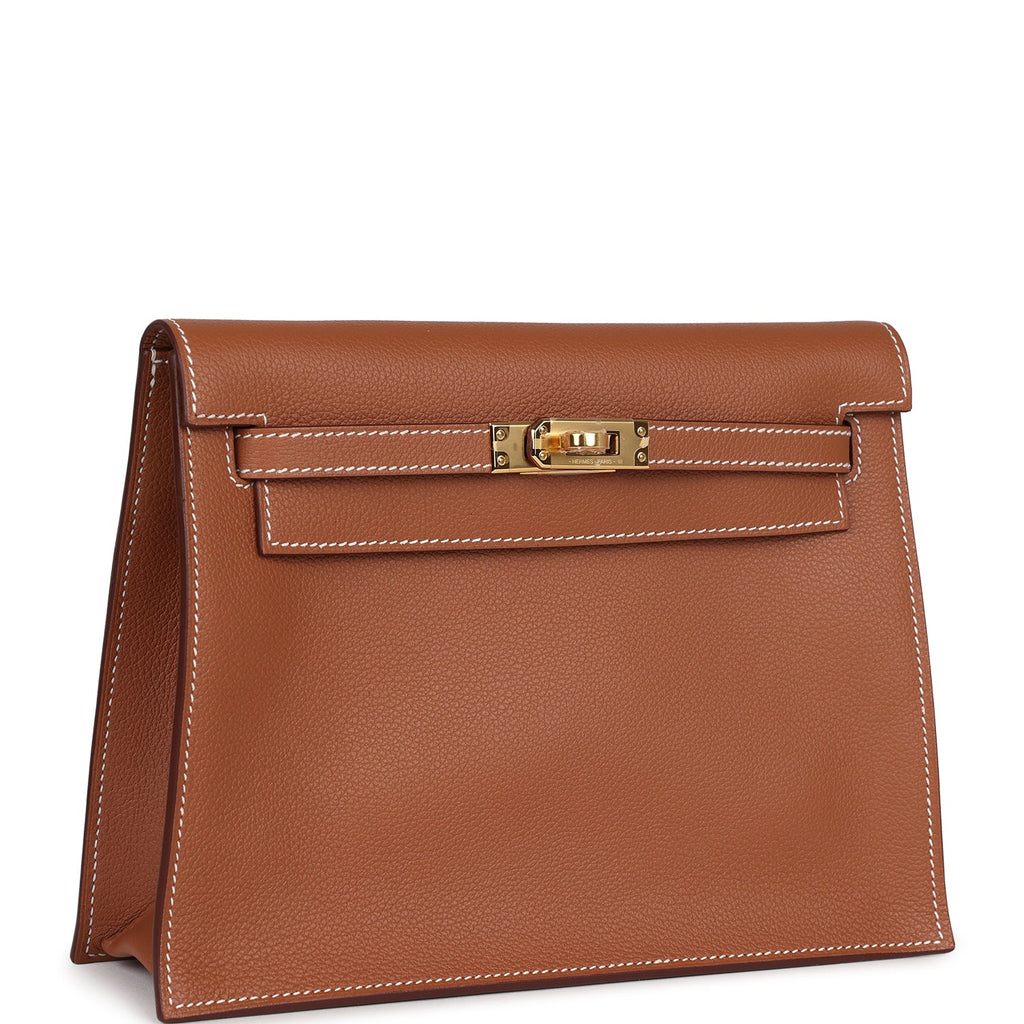 Hermes Kelly Danse Gold Verso Evercolor Gold Hardware - Exclusu