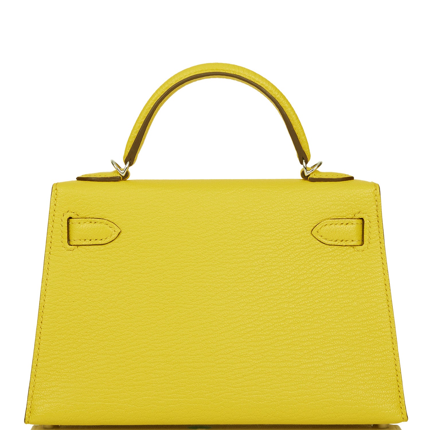 Hermes Kelly Sellier 20 Jaune de Naples Verso Chèvre Palladium Hardware - Exclusu