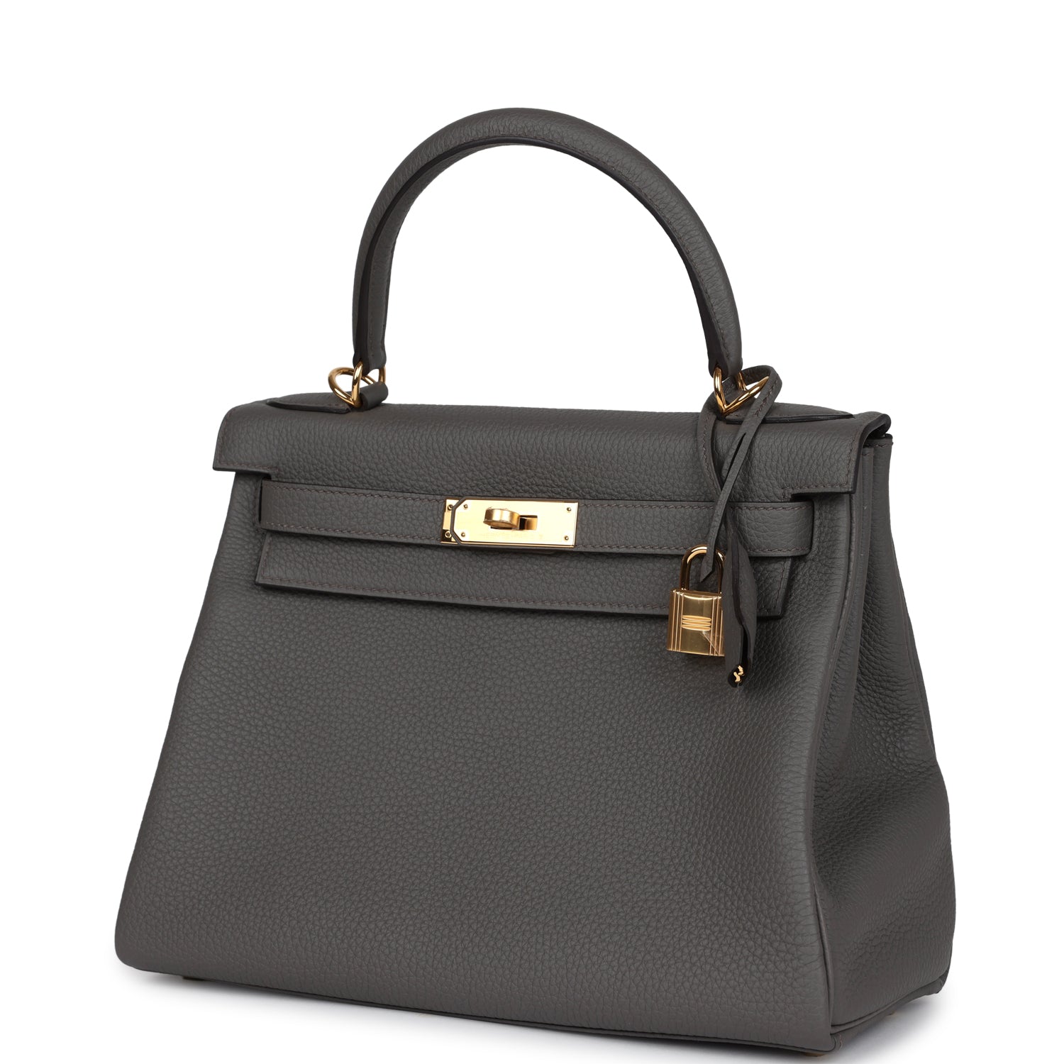 Hermes Kelly Retourne 28 Etain Togo Gold Hardware - Exclusu