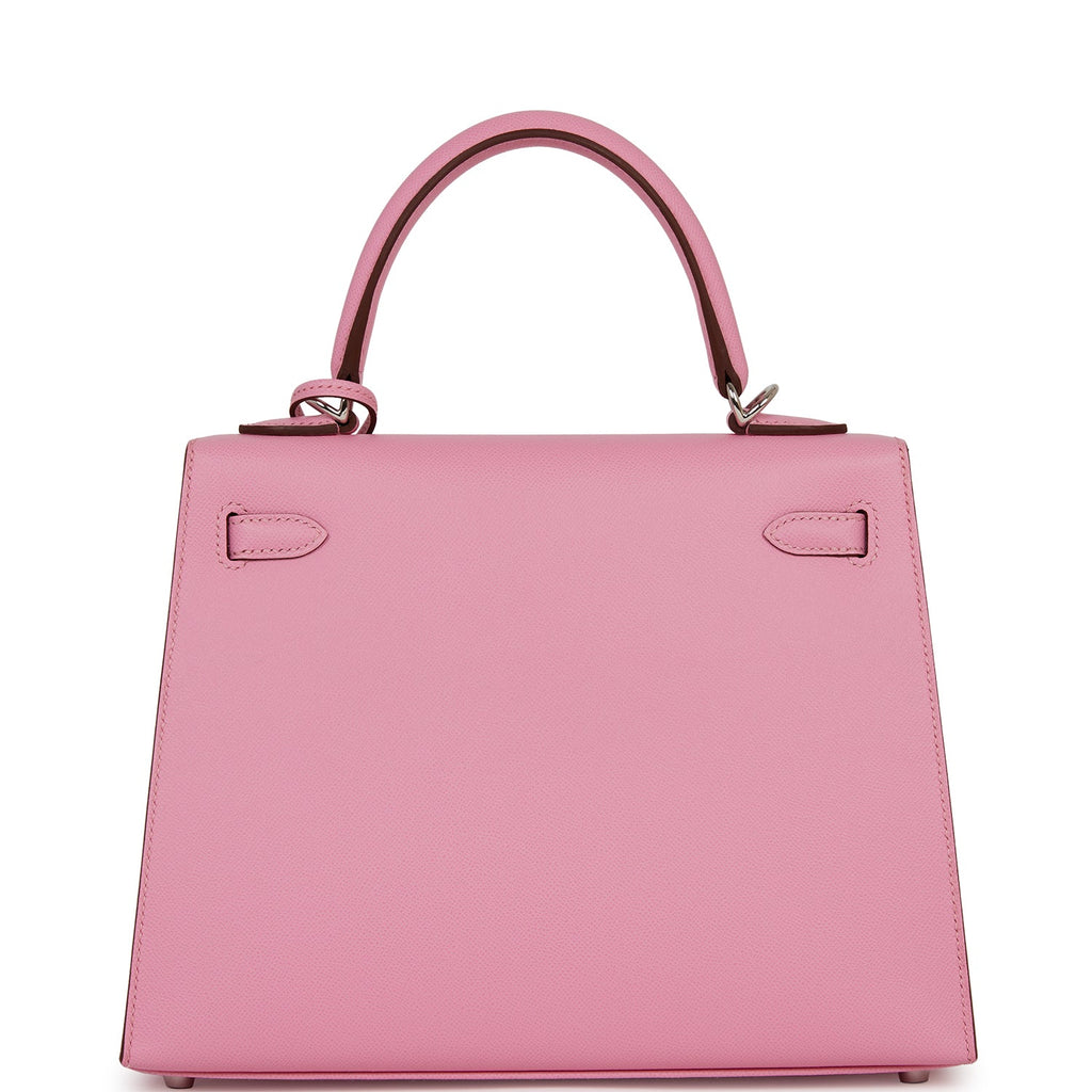 Hermes Kelly Sellier 25 Pink 5P Verso Madame Palladium Hardware - Exclusu