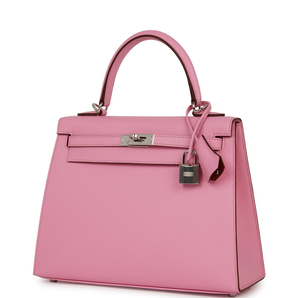 Hermes Kelly Sellier 25 Pink 5P Verso Madame Palladium Hardware - Exclusu