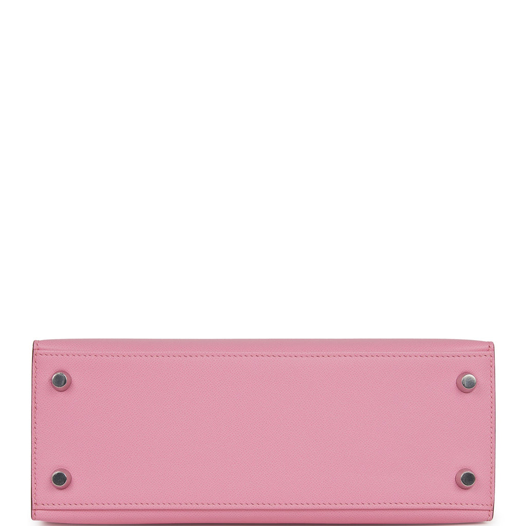 Hermes Kelly Sellier 25 Pink 5P Verso Madame Palladium Hardware - Exclusu