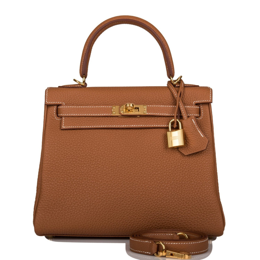 Hermes Kelly Retourne 25 Gold Togo Gold Hardware - Exclusu