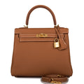 Hermes Kelly Retourne 25 Gold Togo Gold Hardware - Exclusu
