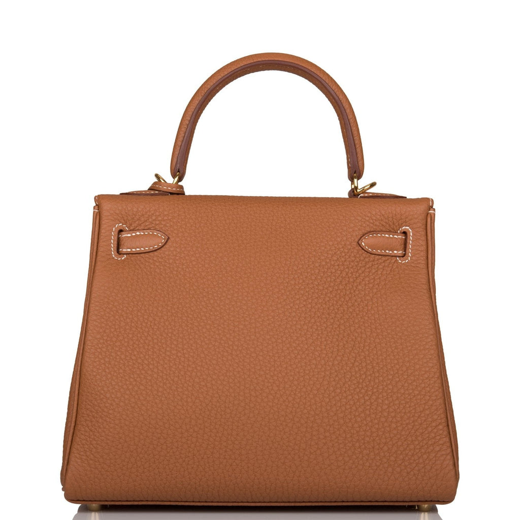 Hermes Kelly Retourne 25 Gold Togo Gold Hardware - Exclusu